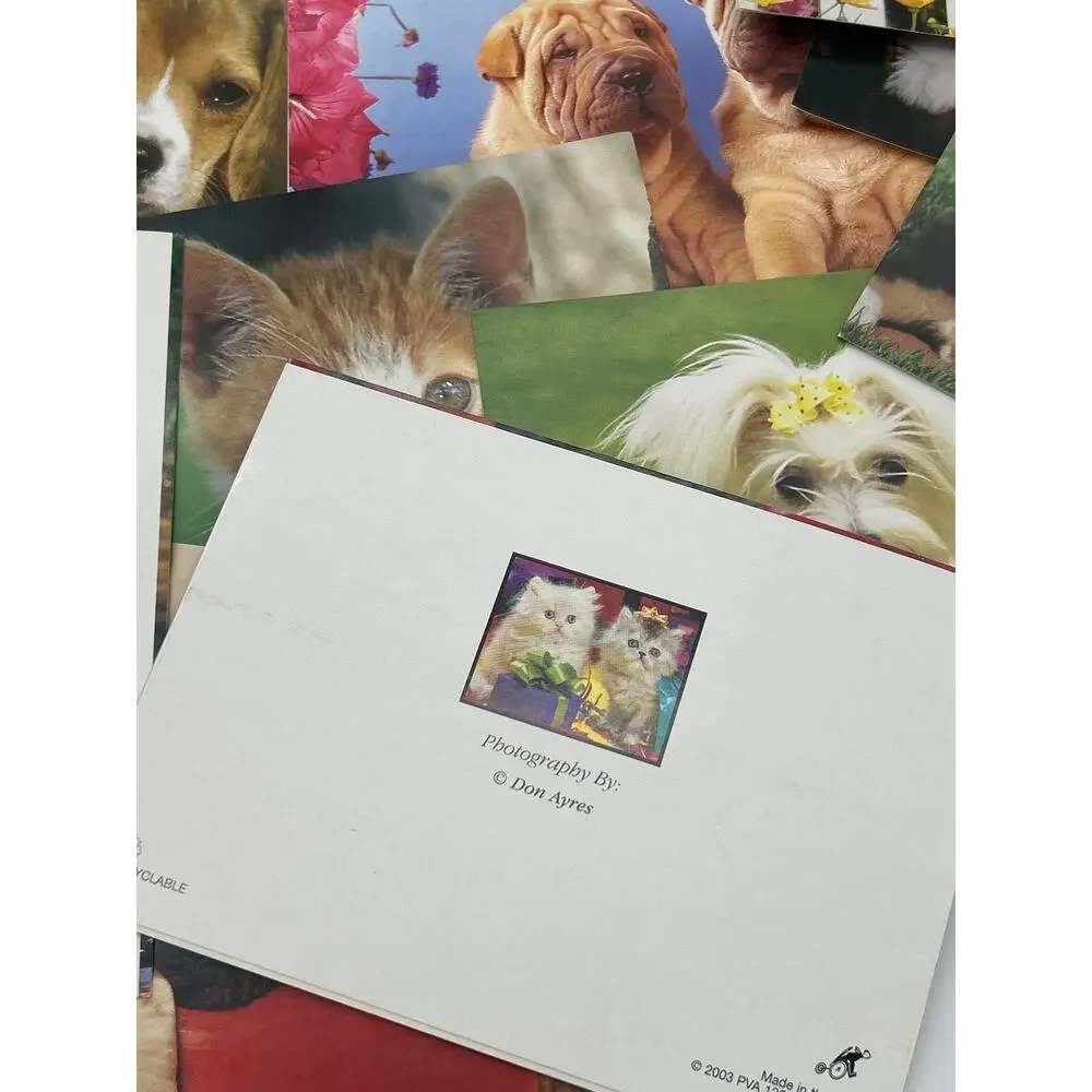 Lot of 22 Don Ayres Blank Greeting Cards Cats Dogs Puppies Kittens USA 2003-2005